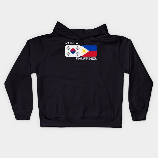 Korean Filipino - Korea, Philippines Kids Hoodie by The Korean Rage